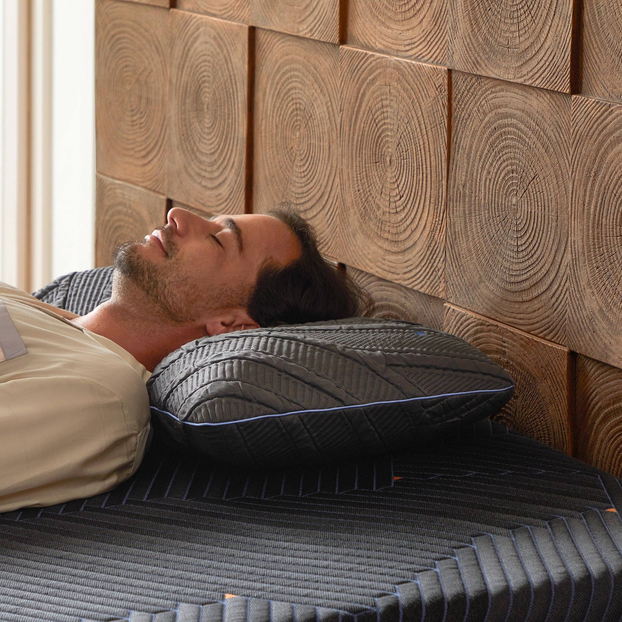 MLILY PowerCool Shoulder Pillow | Ventilated Bamboo Charcoal Foam