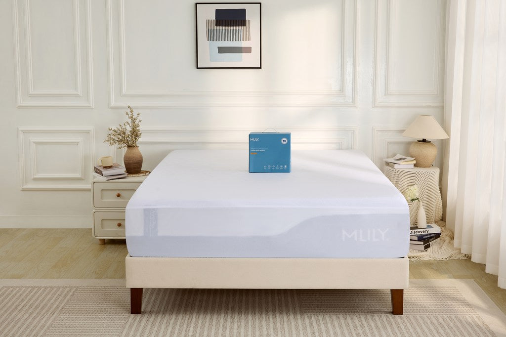 peace lily mattress topper MLILY 5-Sided Rayon Bamboo Mattress Protector