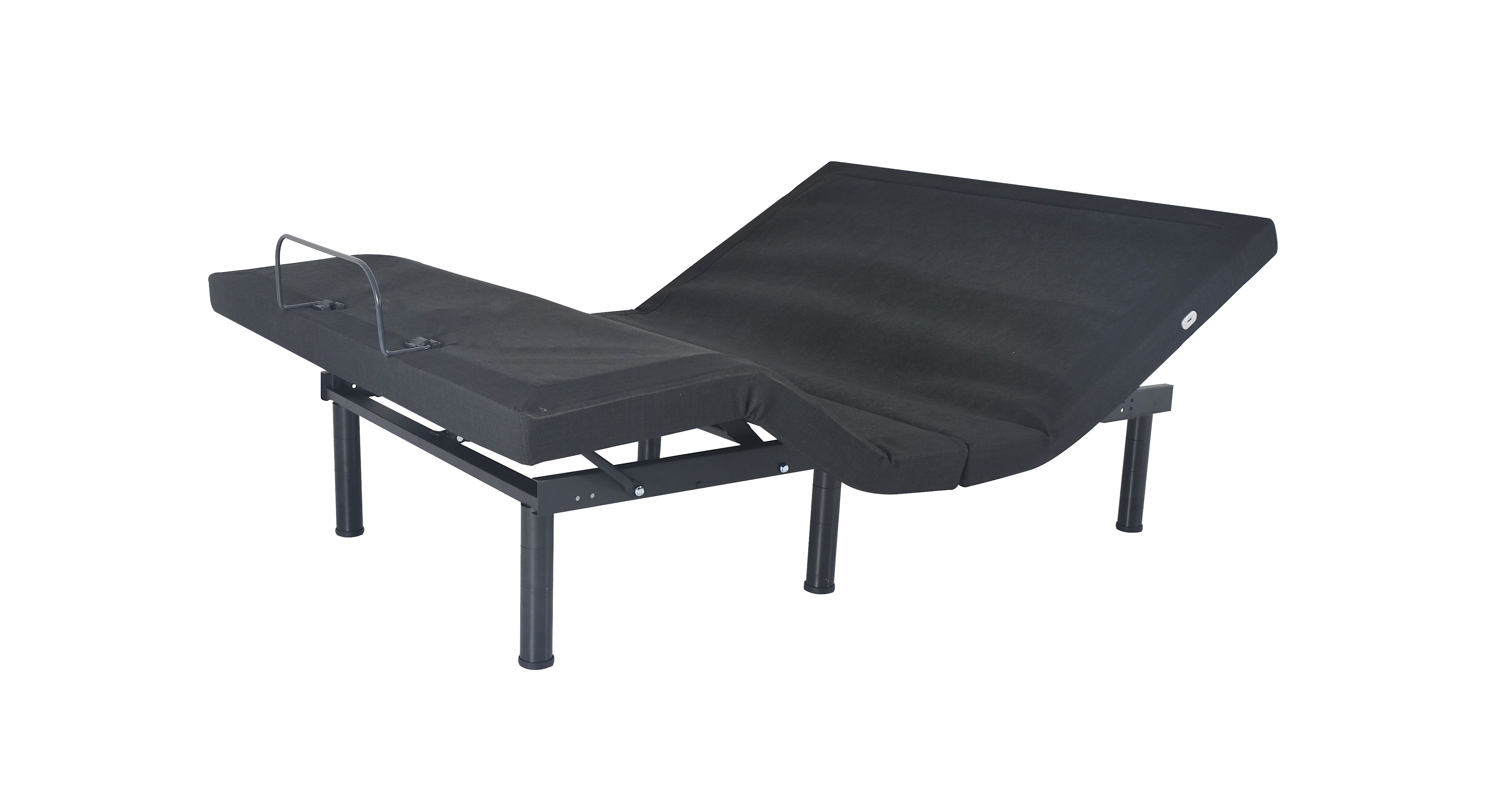 A black NL300U base in an adjusted position with the head and foot of the bed elevated against a white background.